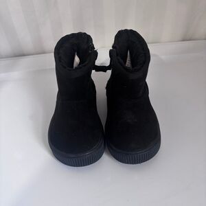 Cat & Jack Toddler Black Arlo Side Zipper Faux Fur Winter Ankle Boots Size 7